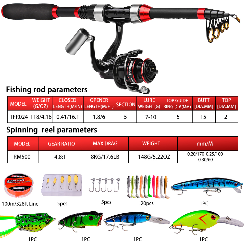 Proberos Fishing Pole Set Full - Fishing Equipment Online ulasan dan harga