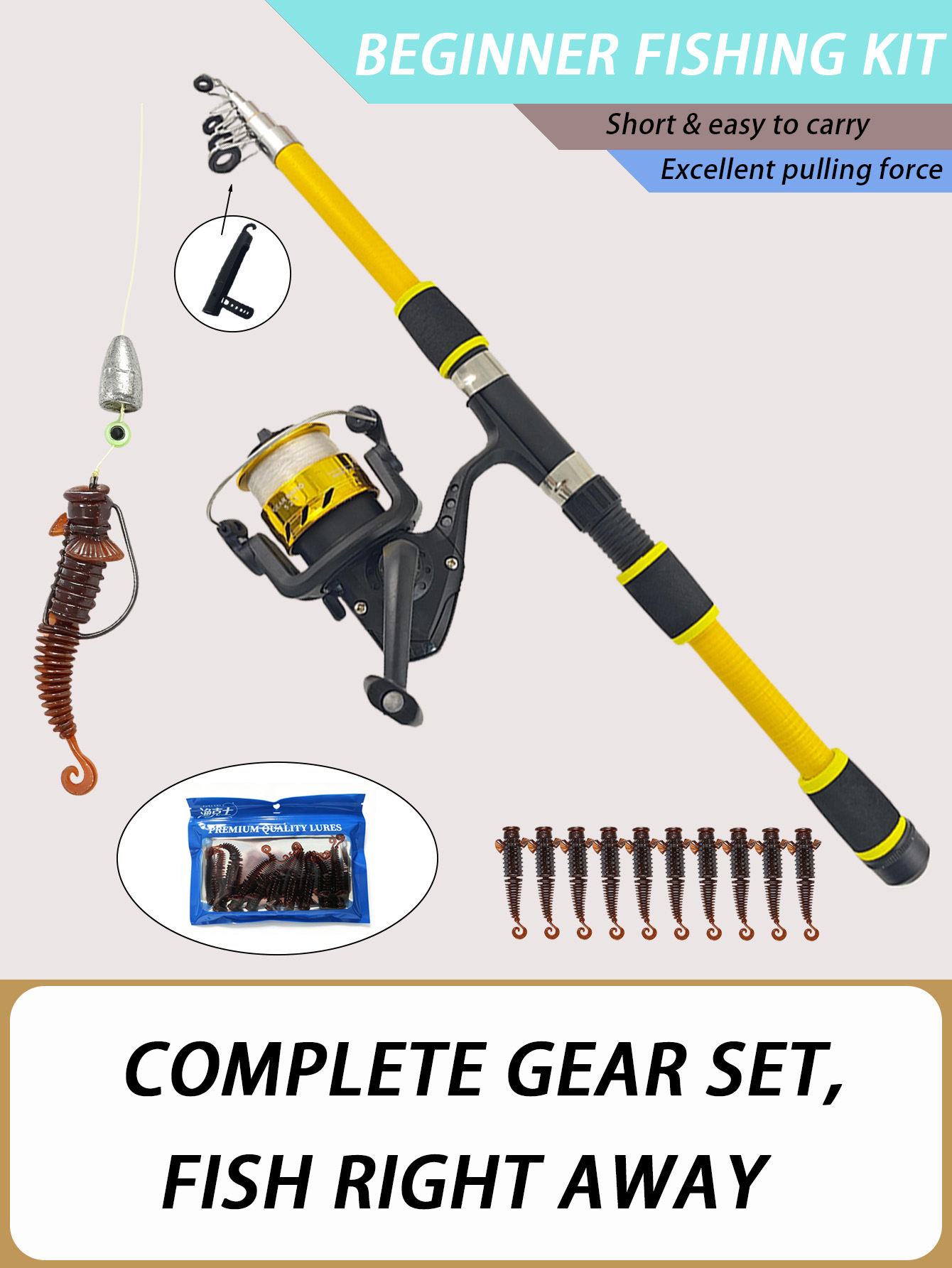 1.8m Telescopic Fishing Rod Co - Fishing Equipment Online ulasan dan harga