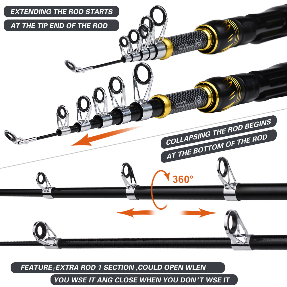PROBEROS 1.5m-2.4m Fishing Rod - Fishing Equipment Online ulasan dan harga