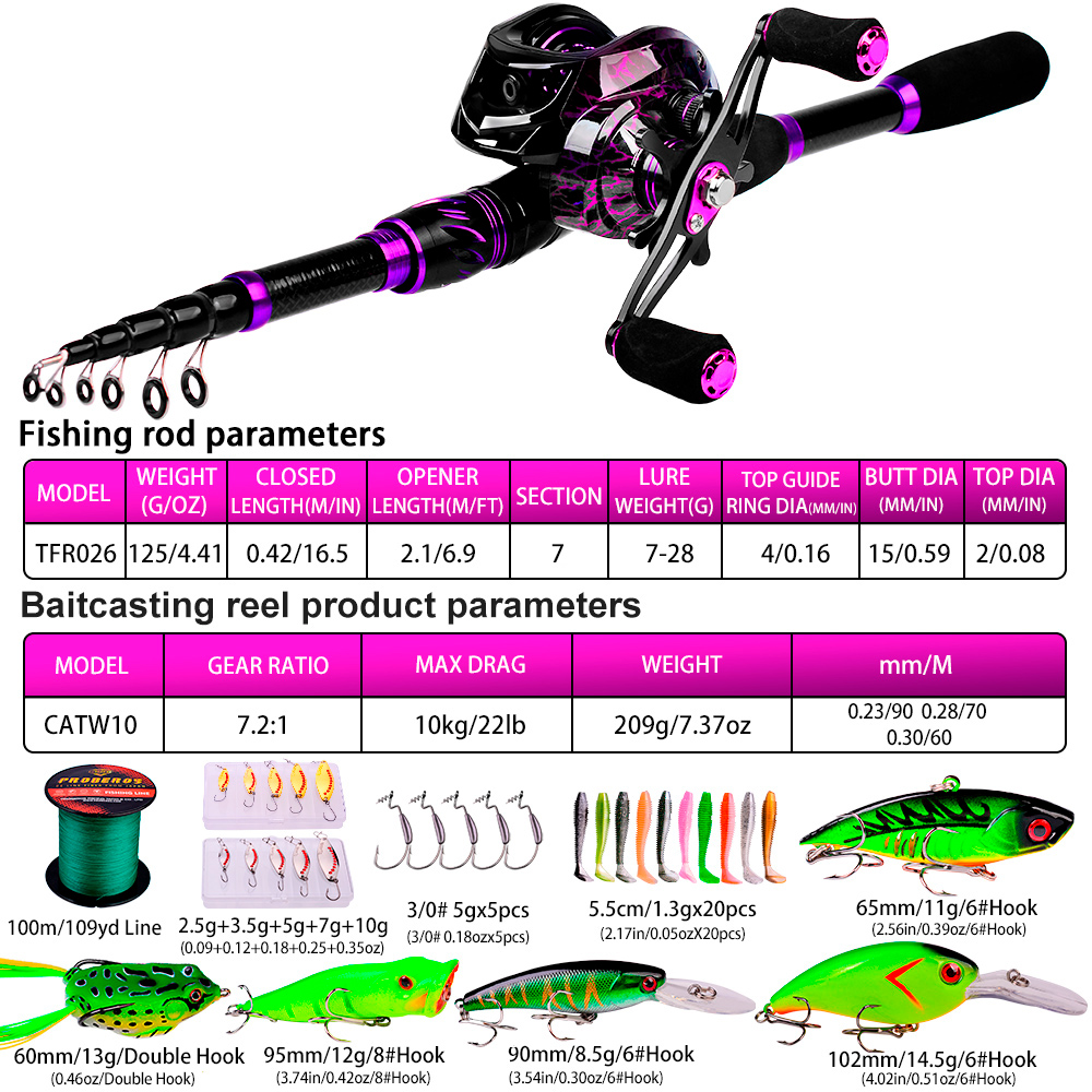 PROBEROS 2.1m Baitcasting/Spin - Fishing Equipment Online ulasan dan harga