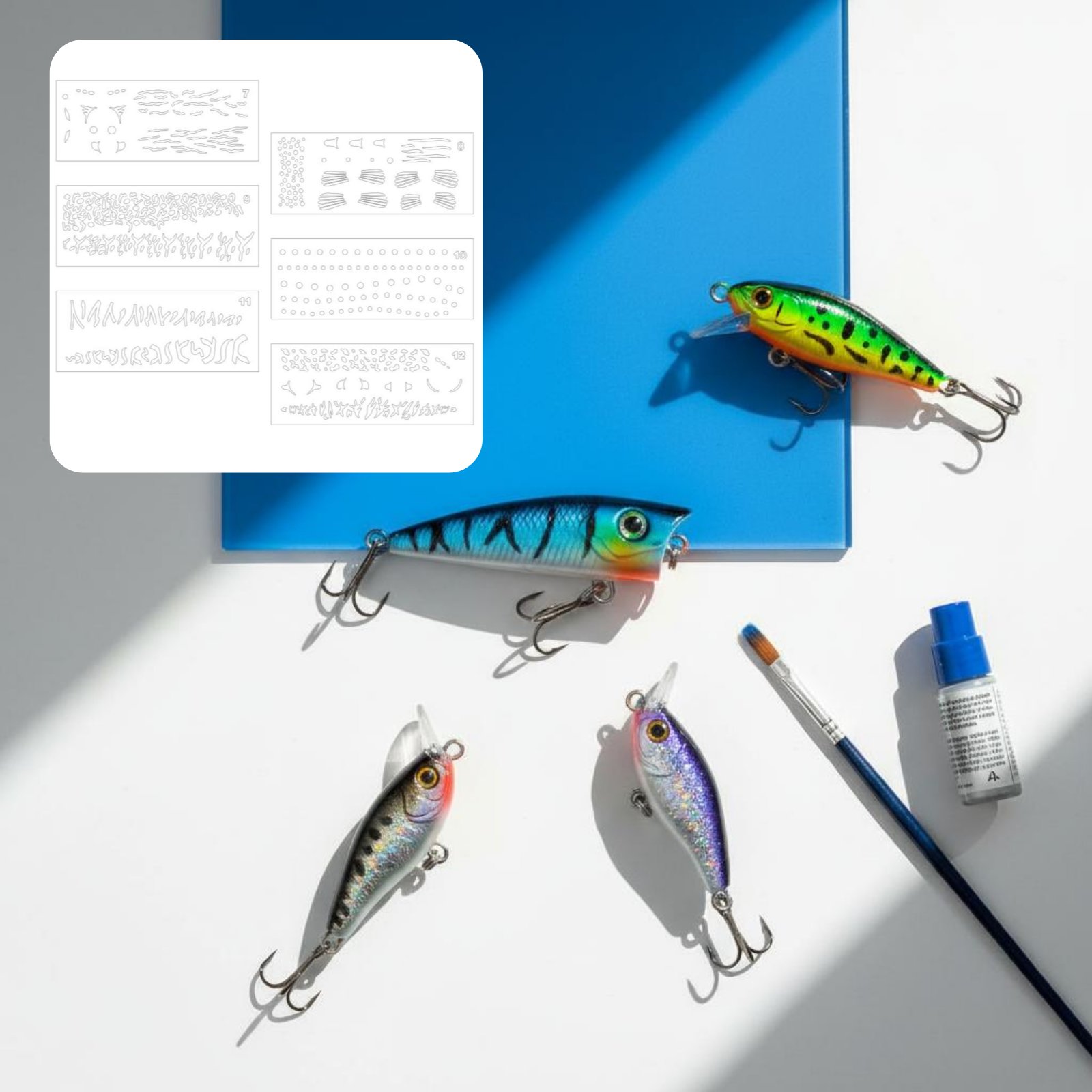 Lure Painting Template DIY Lur - Fishing Gear ulasan dan harga